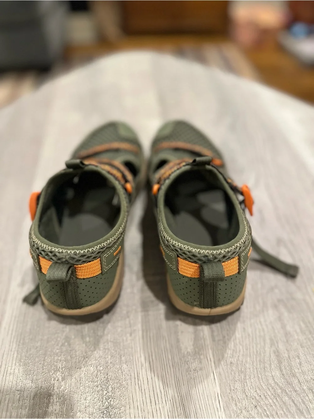 Chaco Outcross EVO Mary Jane Women 6 Green Orange Water Hiking Shoes Sandals